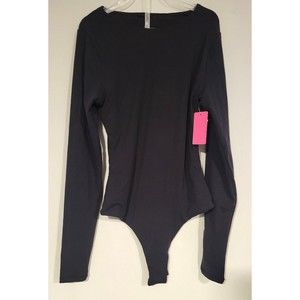 Pumiey Black Bodysuit Size XS Long Sleeve Crewneck NWT